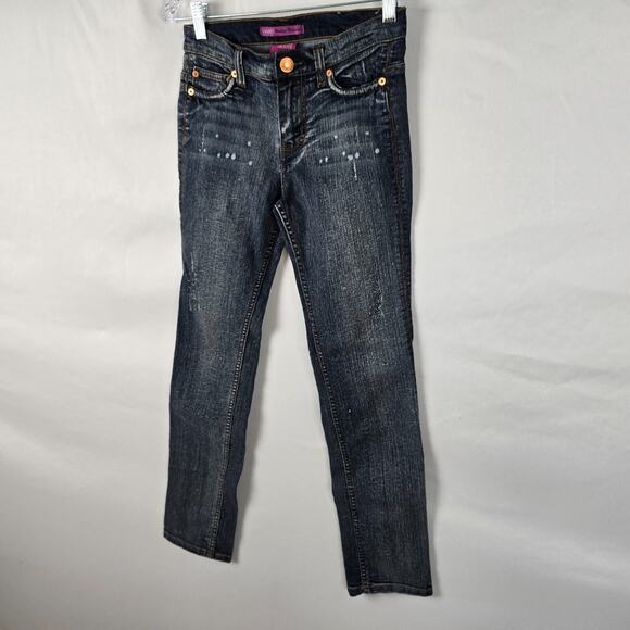 Vigoss Jeans Women's 14R Blue Dark Wash Amethyst Collection Slight Distressed - Picture 15 of 15
